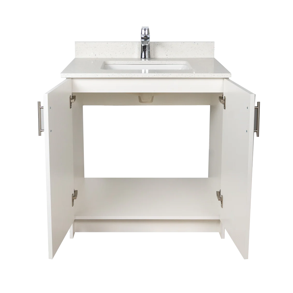 30" MDF - 2 Door - White - Shaker Doors - Softclose Hardware - Image 4