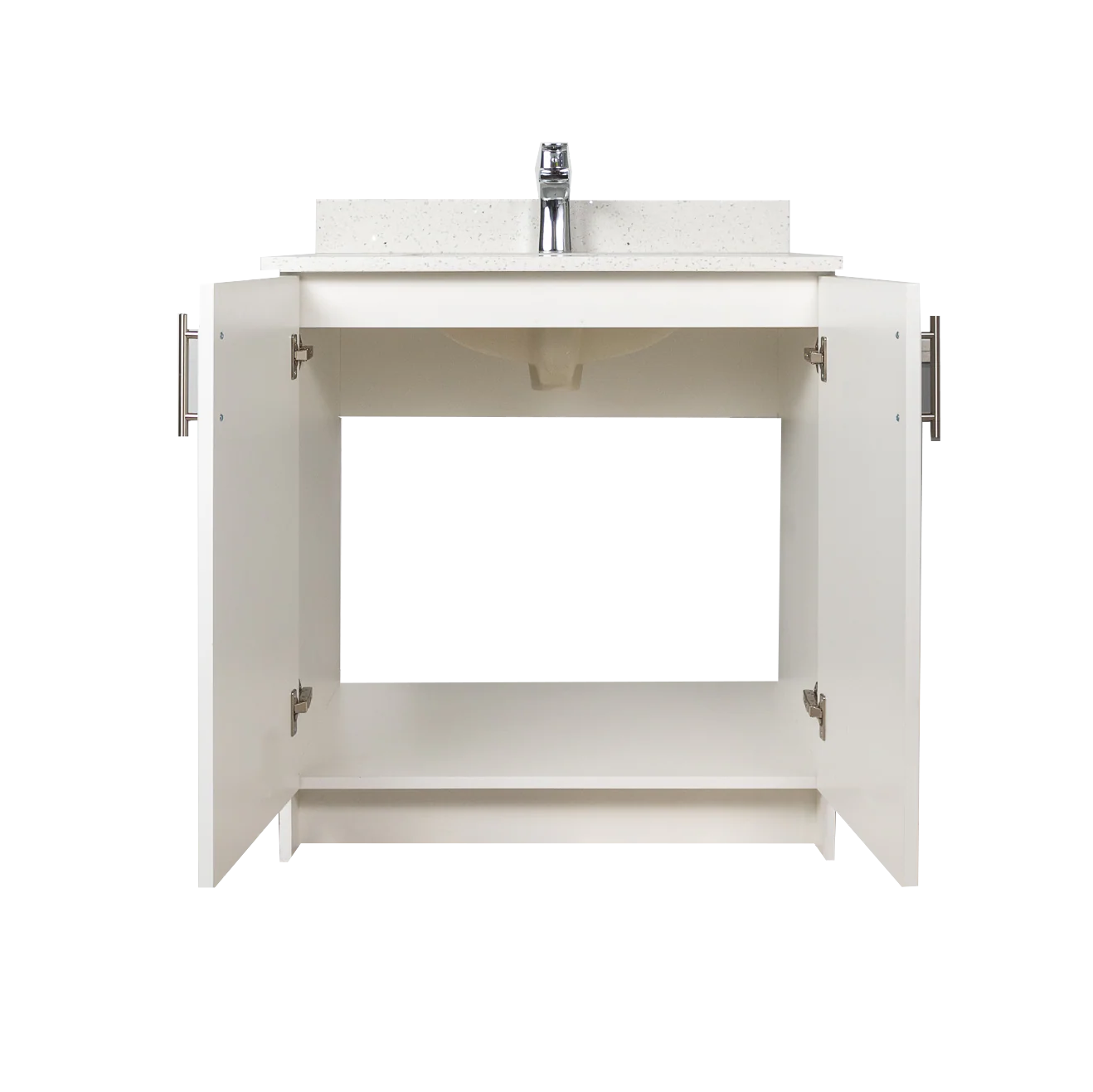 30" MDF - 2 Door - White - Shaker Doors - Softclose Hardware - Image 5