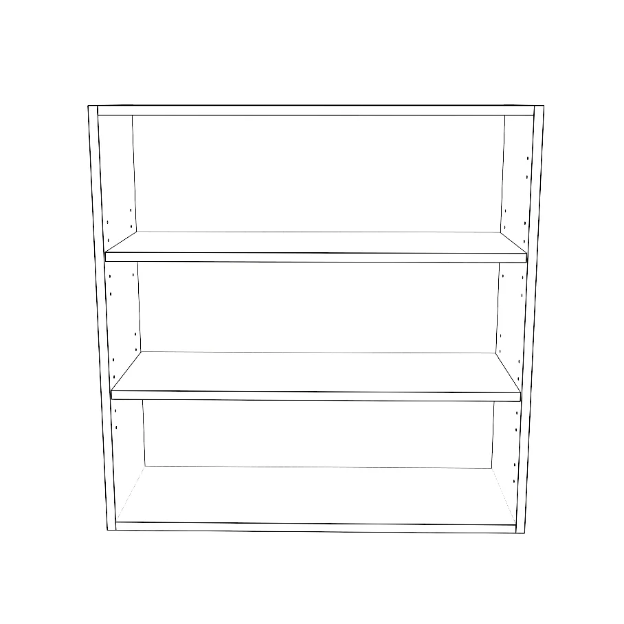 30" Wide 30" High Blind Corner Wall Cabinet - Door on Left Side - Painted Doors - Image 2