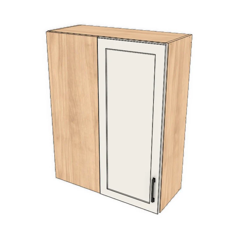 30" Wide 38" High Blind Corner Wall Cabinet - Door on Right/Left Side - (Ply Wood Boxes - Thermofoil Doors)
