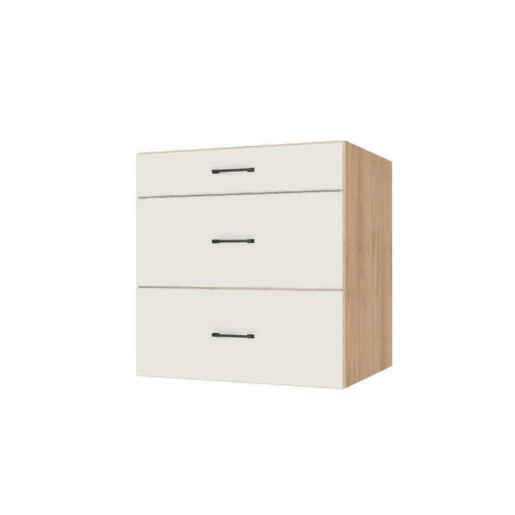 30" Wide Drawer Cabinet - (Hardrock Maple Melamine Boxes - Flat Panel Doors)