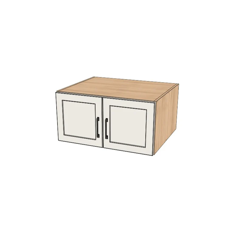 30" Wide x 15" High x 24" Deep Fridge/Stove Cabinet - (Hardrock Maple Melamine Boxes - Thermofoil Doors)