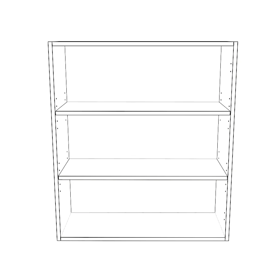 30" Wide x 34" High Wall Cabinet - Thermofoil Doors - Image 2