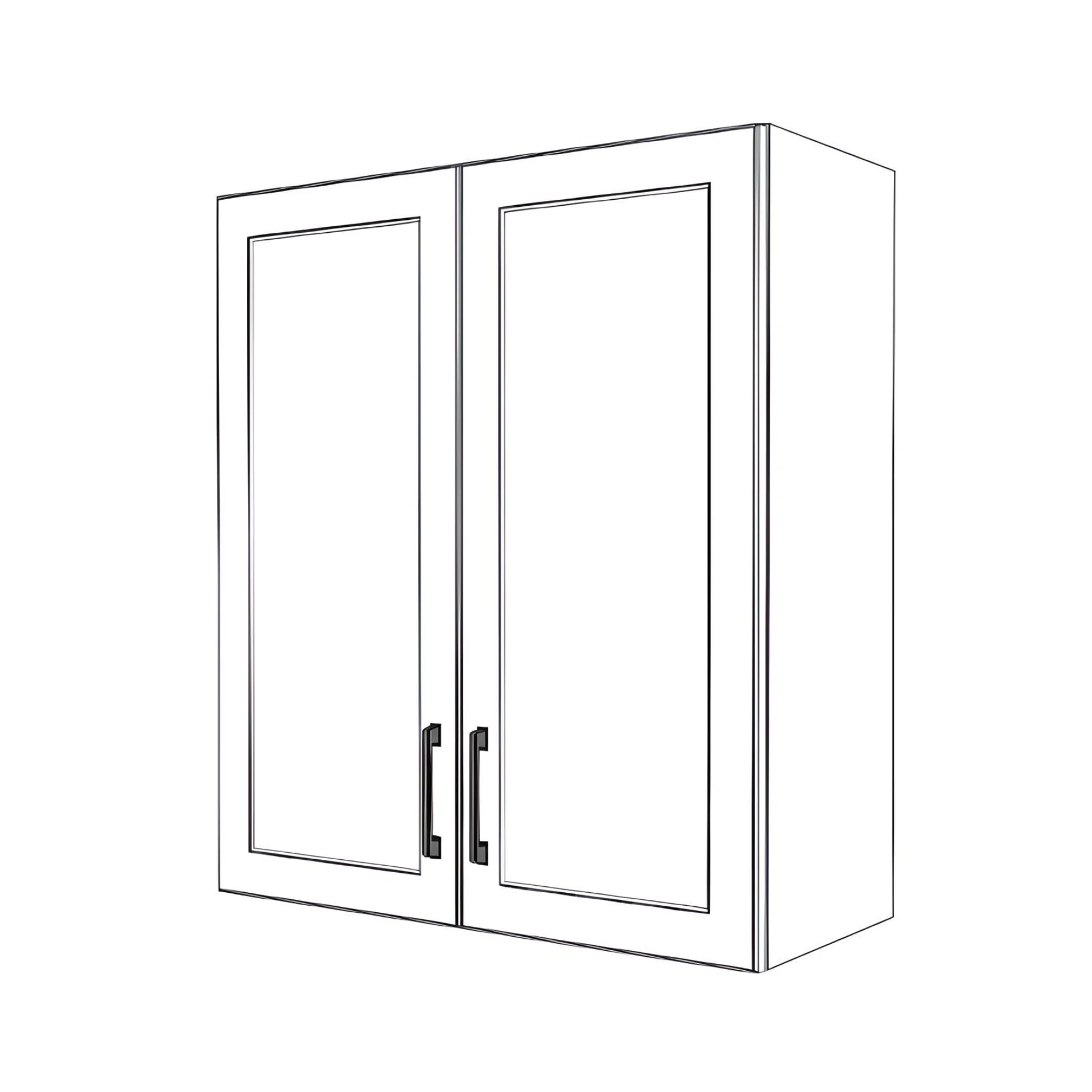 30" Wide x 34" High Wall Cabinet - Painted Doors