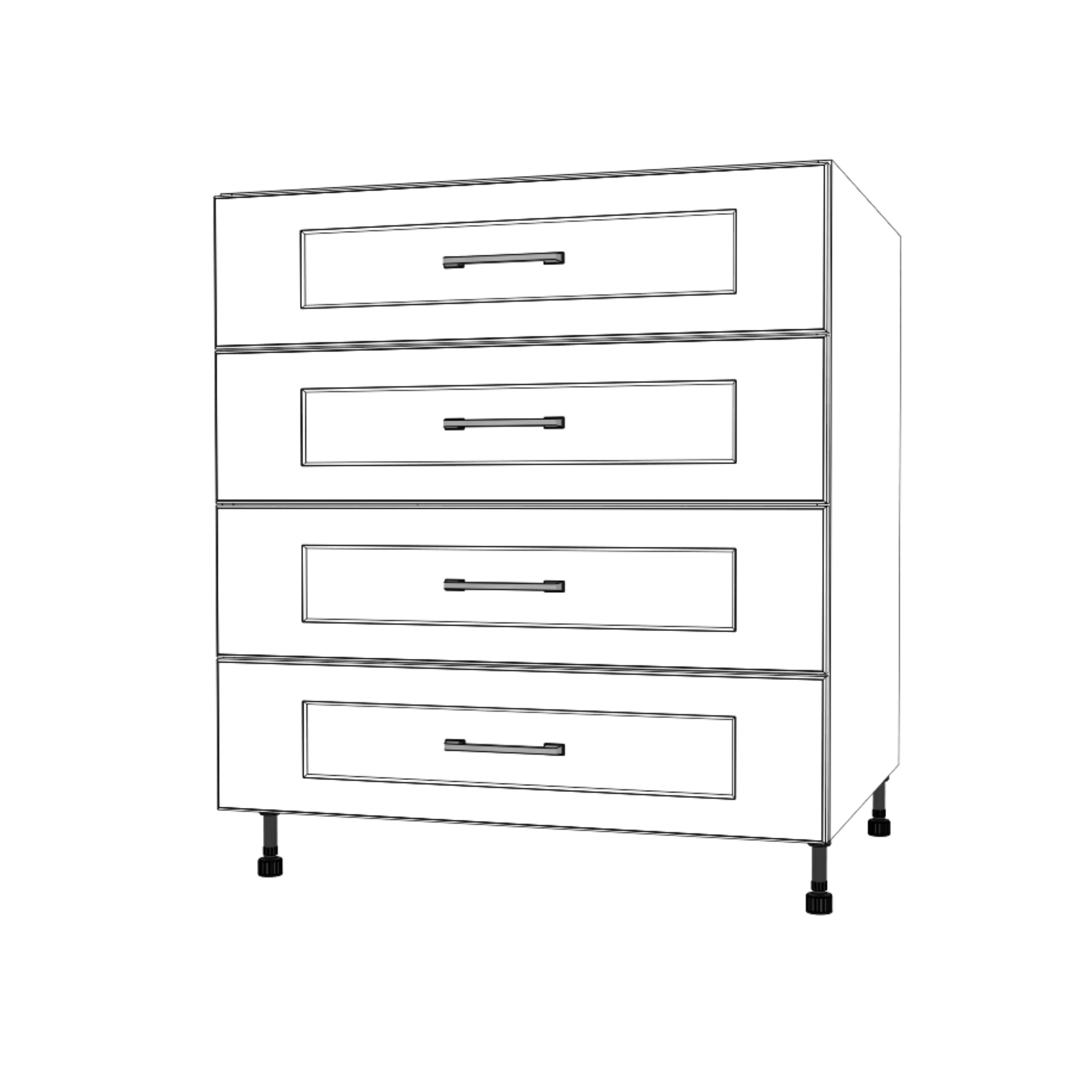 31" Wide Drawer Cabinet - Painted Doors - Image 3