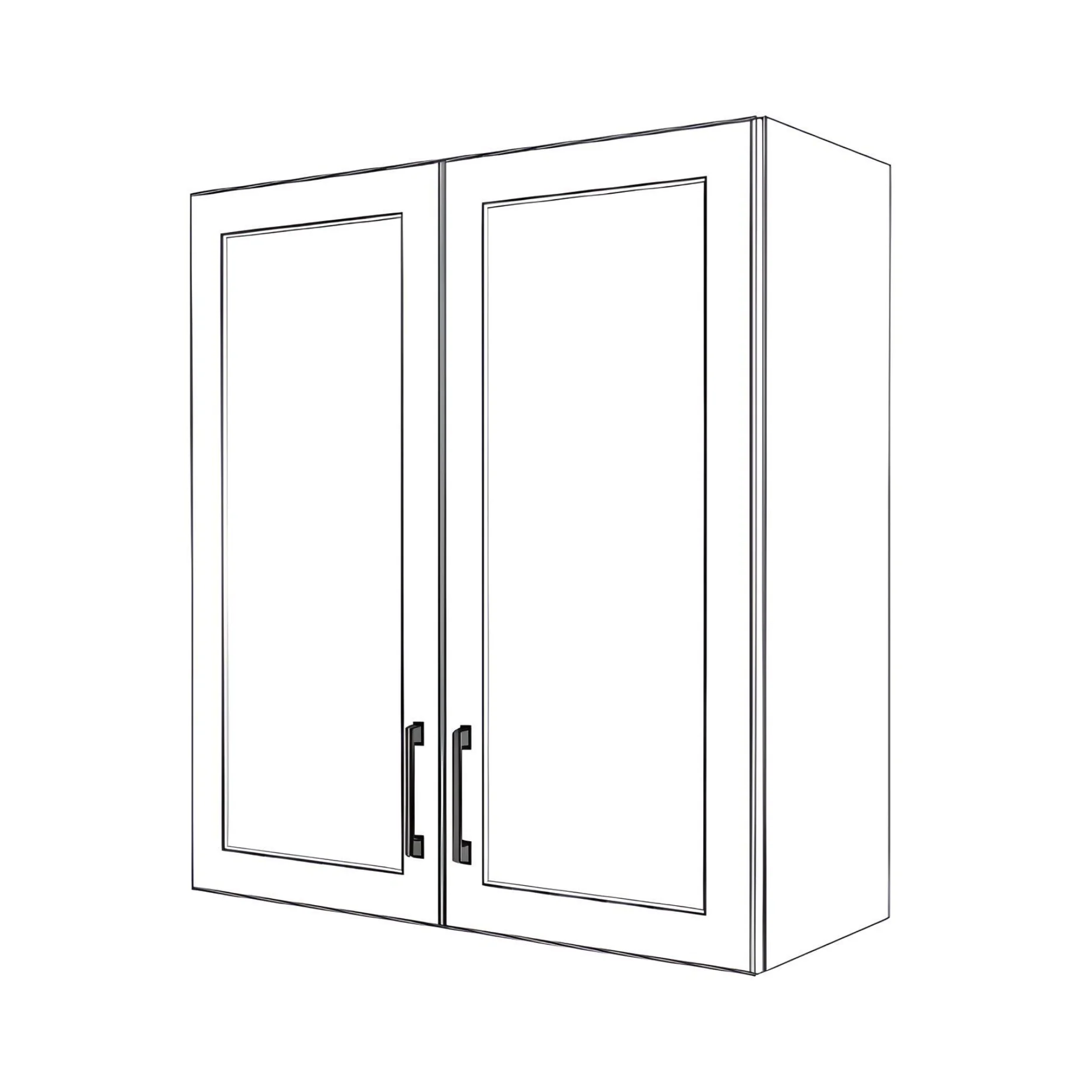 31" Wide x 34" High Wall Cabinet - Thermofoil Doors