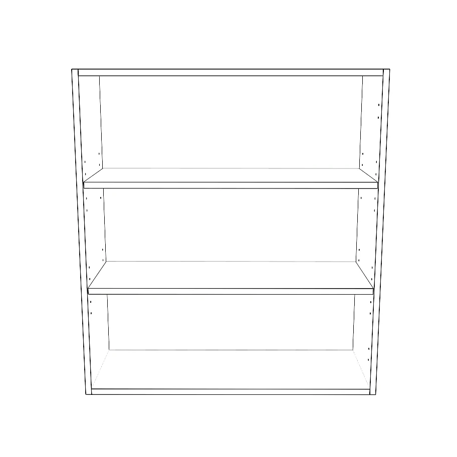 31" Wide x 34" High Wall Cabinet - Thermofoil Doors - Image 2