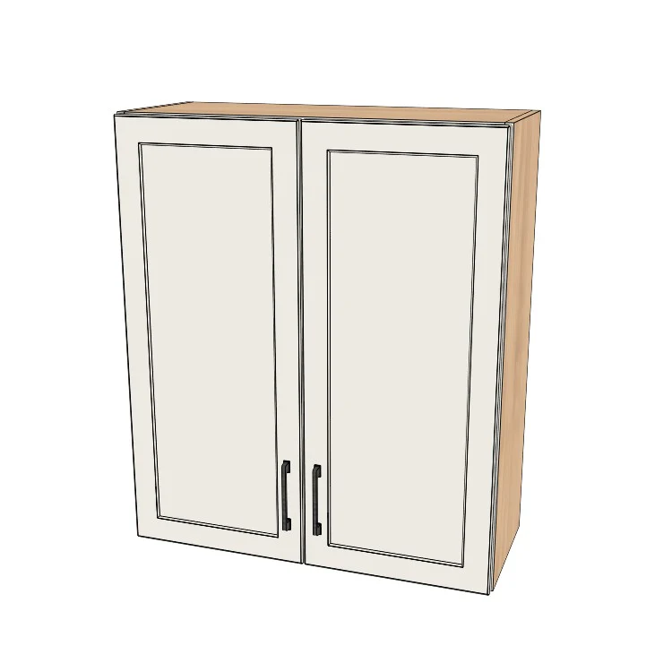 31" Wide x 36" High Wall Cabinet - (Hardrock Maple Melamine Boxes - Thermofoil Doors)