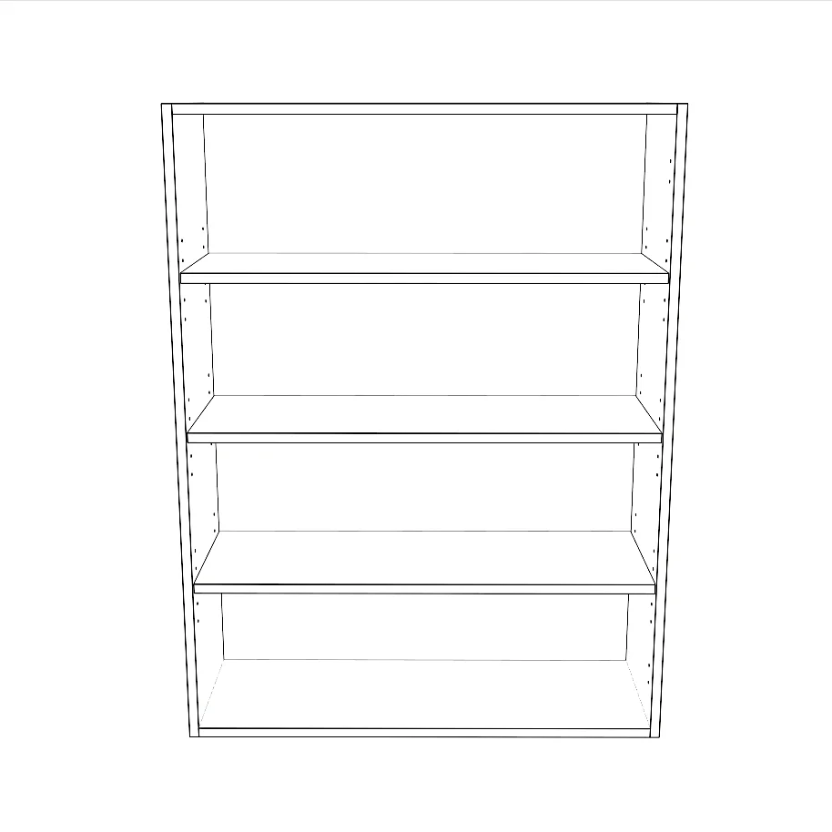 32" Wide 42" High Blind Corner Wall Cabinet - Door on Right/Left Side - Thermofoil Doors - Image 2