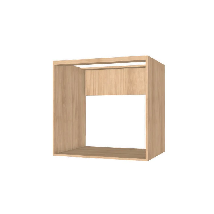 32" Wide Base Cabinet - Sink Cabinet - No Back - (Hardrock Maple Melamine Boxes - Flat Panel Doors) - Image 2