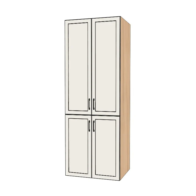32" Wide Tall Pantry Cabinet - (Ply Wood Boxes - Painted Doors) 24 D