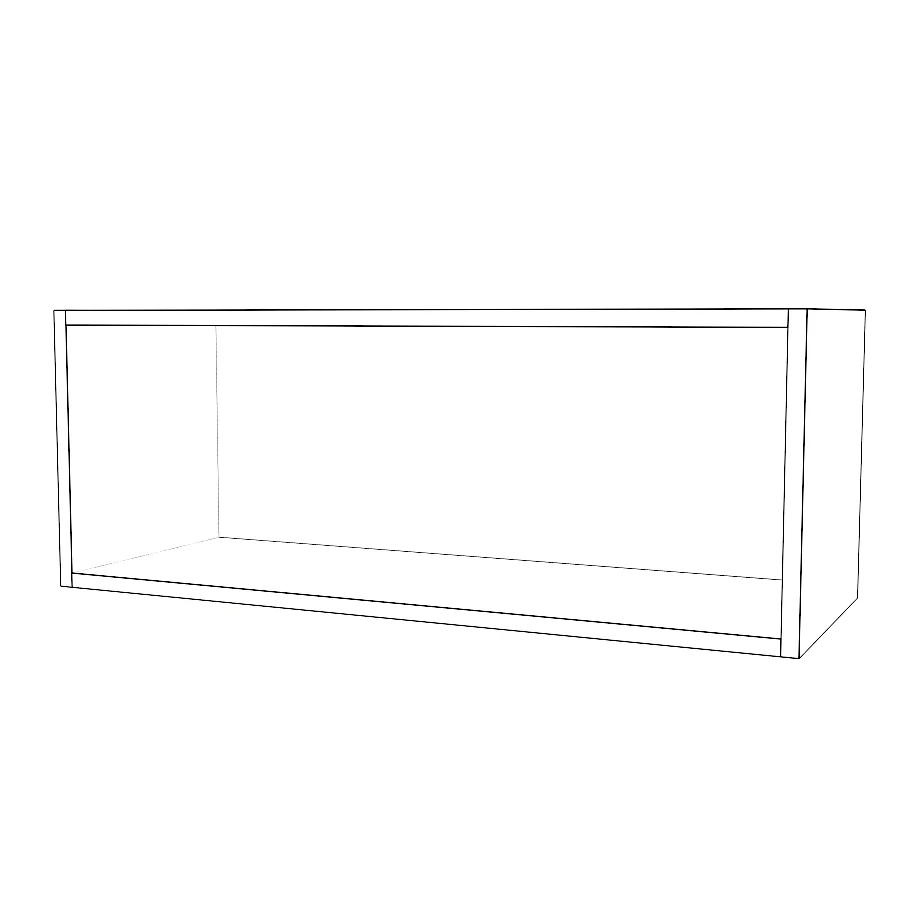 32" Wide x 12" High Fridge Cabinet - Thermofoil Doors - Image 2