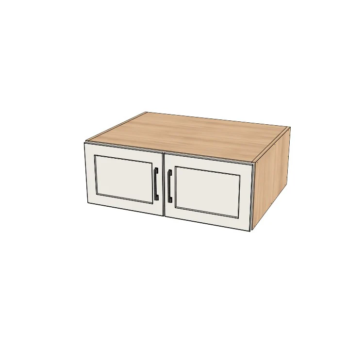 32" Wide x 12" High x 24" Deep Fridge/Stove Cabinet - (Hardrock Maple Melamine Boxes - Painted Doors)