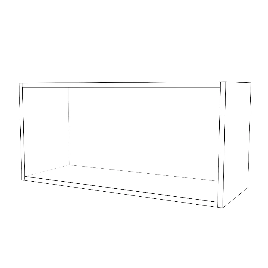 32" Wide x 15" High Fridge Cabinet - Thermofoil Doors - Image 2