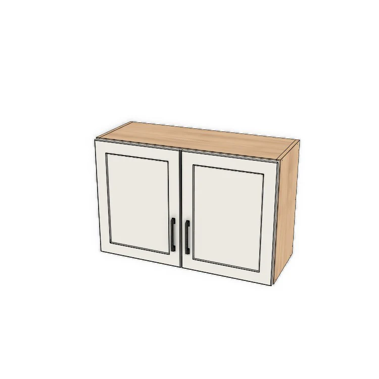 32" Wide x 21" High Fridge/Stove Cabinet - (Hardrock Maple Melamine Boxes - Thermofoil Doors)