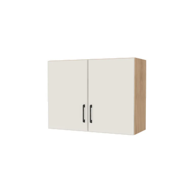 32" Wide x 24" High Wall Cabinet - (Hardrock Maple Melamine Boxes - Flat Panel Doors)