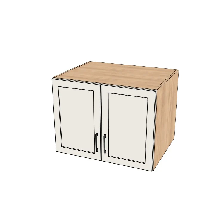 32" Wide x 24" High x 24" Deep Fridge/Stove Cabinet - (Hardrock Maple Melamine Boxes - Painted Doors)