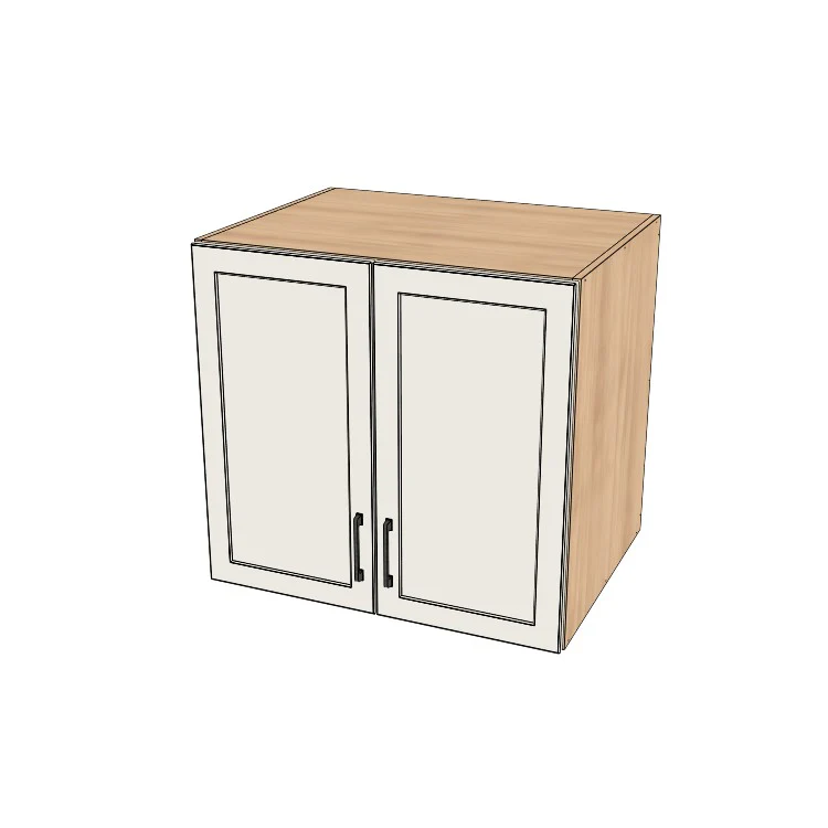 32" Wide x 30" High x 24" Deep Fridge/Stove Cabinet - (Hardrock Maple Melamine Boxes - Painted Doors)