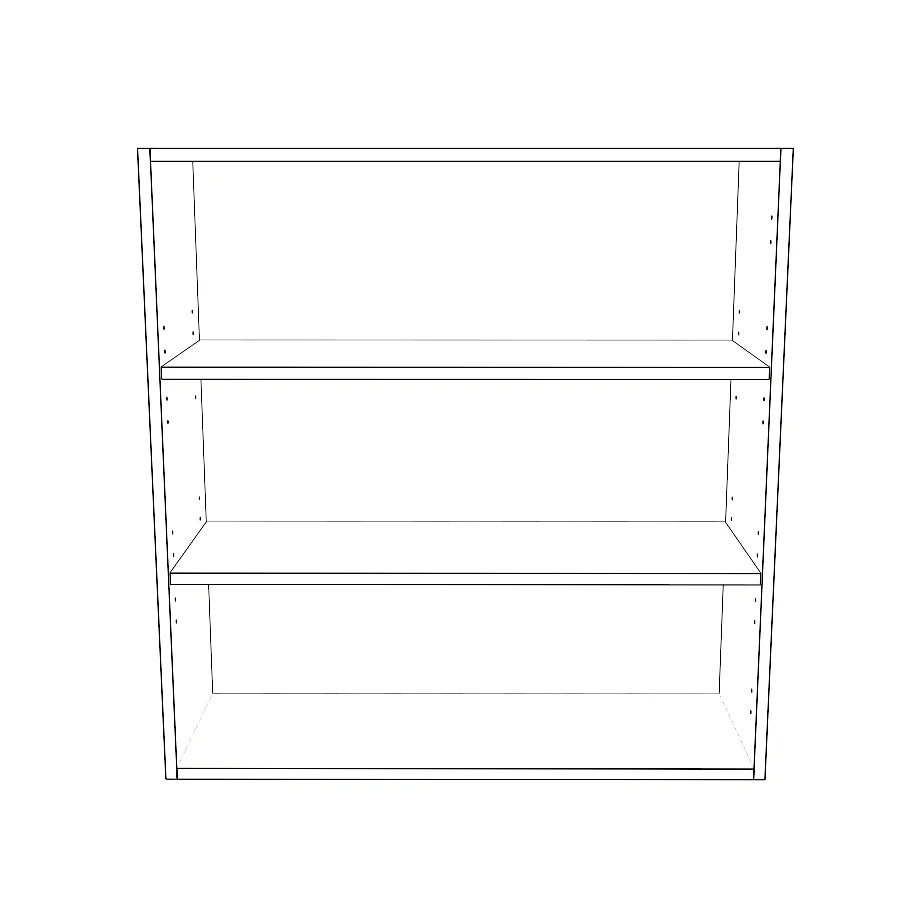 33" Wide x 34" High Wall Cabinet - Thermofoil Doors - Image 2