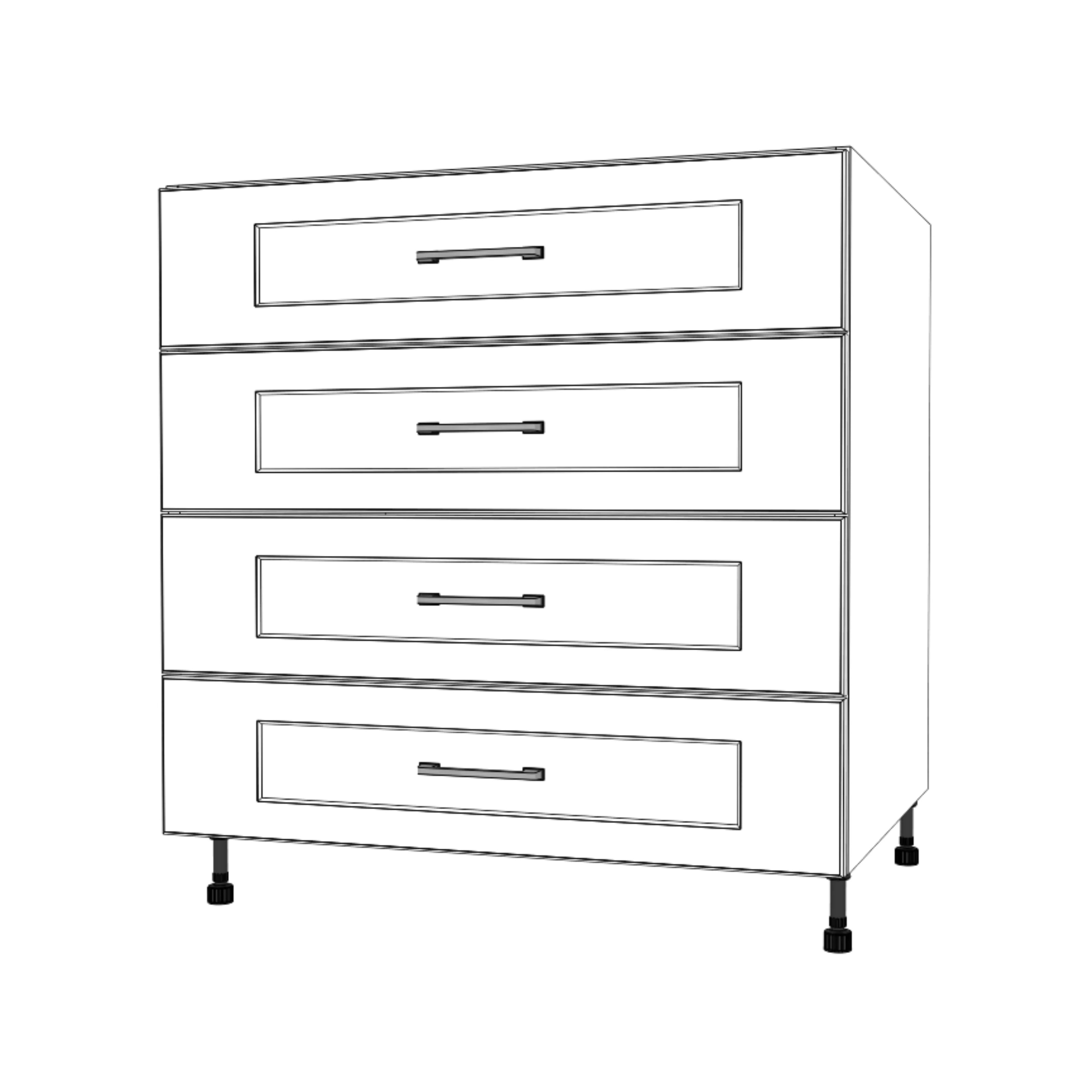 33" Wide Drawer Cabinet - Painted Doors - Image 3