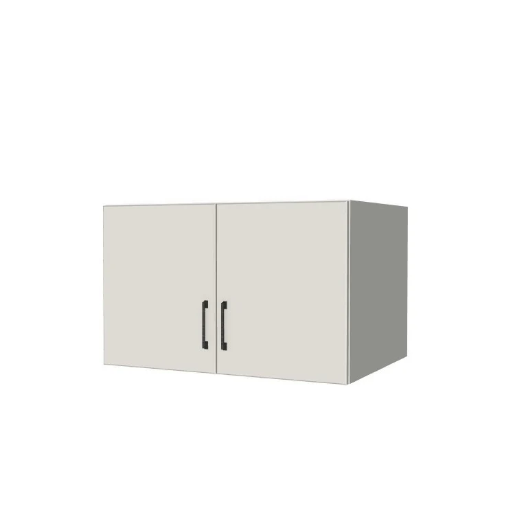 34" Wide x 21" High x 24" Deep Fridge/Stove Cabinet - (White Melamine Boxes - Flat Panel Doors)