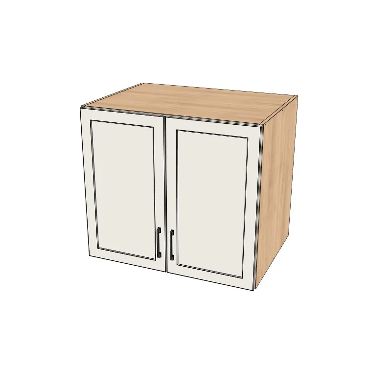 34" Wide x 30" High x 24" Deep Fridge/Stove Cabinet - (Hardrock Maple Melamine Boxes - Thermofoil Doors)