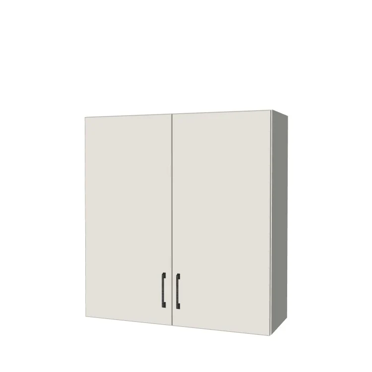 34" Wide x 36" High Wall Cabinet - (White Melamine Boxes - Flat Panel Doors)