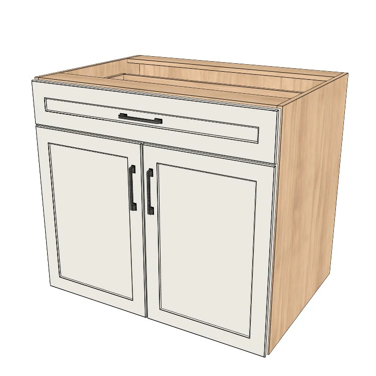 35" Wide Base Cabinet With Drawer On Top - (Ply Wood Boxes - Painted Doors)