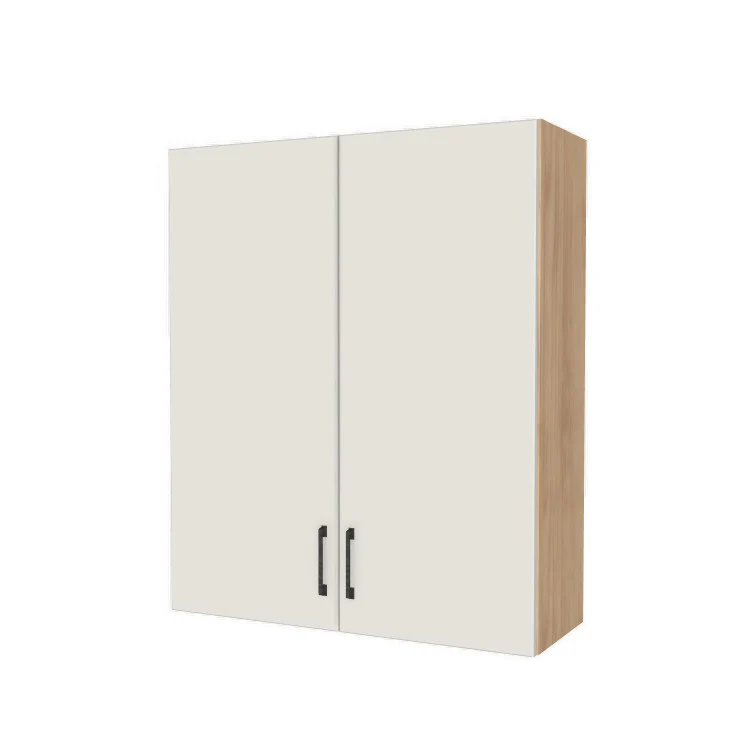 35" Wide x 42" High Wall Cabinet - (Hardrock Maple Melamine Boxes - Flat Panel Doors)
