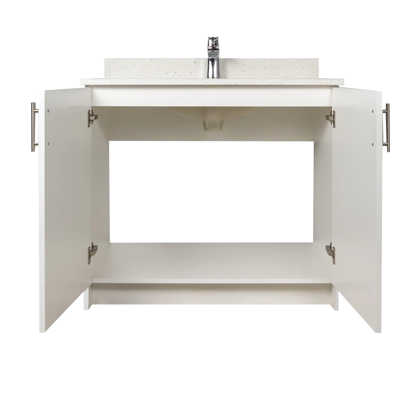 36" MDF - 2 Door - White - Shaker Doors - Softclose Hardware - Image 3