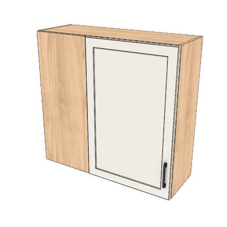 36" Wide 34" High Blind Corner Wall Cabinet - Door on Right/Left Side - (Ply Wood Boxes - Thermofoil Doors)