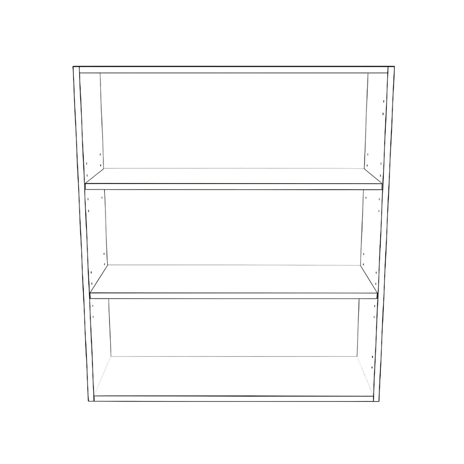 32" Wide 36" High Blind Corner Wall Cabinet - Door on Left Side - Painted Doors - Image 2