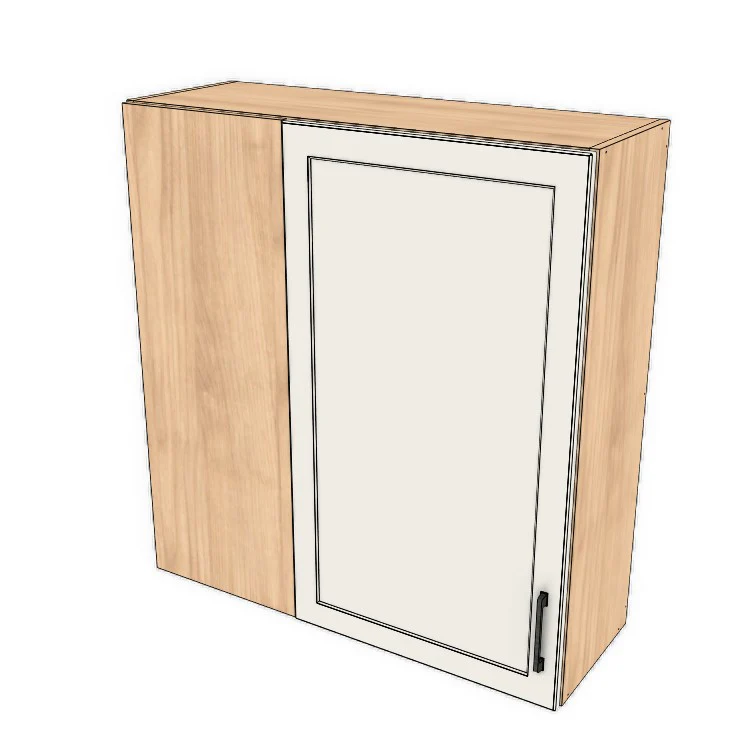 36" Wide 38" High Blind Corner Wall Cabinet - Door on Right/Left Side - (Ply Wood Boxes - Painted Doors)