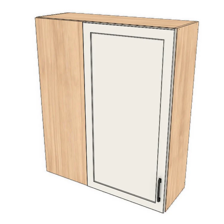 36" Wide 42" High Blind Corner Wall Cabinet - Door on Right/Left Side - (Ply Wood Boxes - Painted Doors)