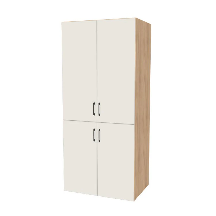 36" Wide Tall Pantry Cabinet - (Hardrock Maple Melamine Boxes - Flat Panel Doors) 24 D