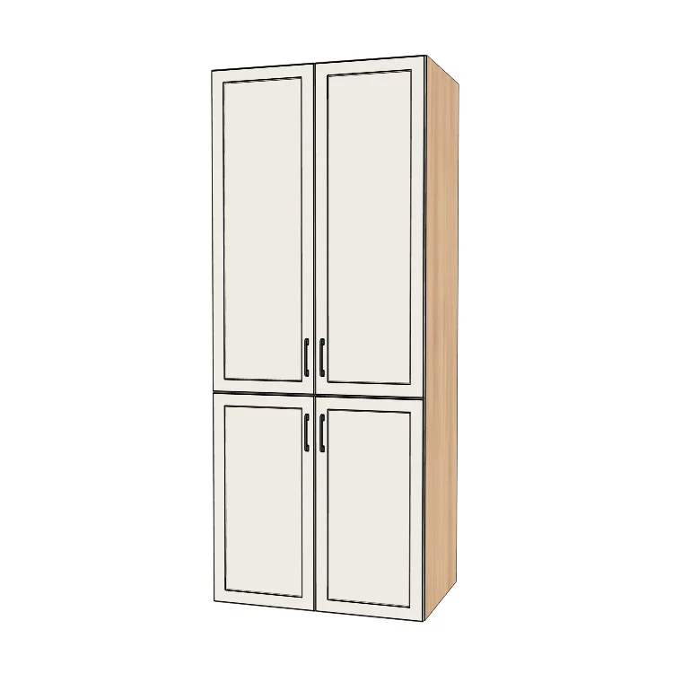 36" Wide Tall Pantry Cabinet - (Ply Wood Boxes - Painted Doors) 24 D