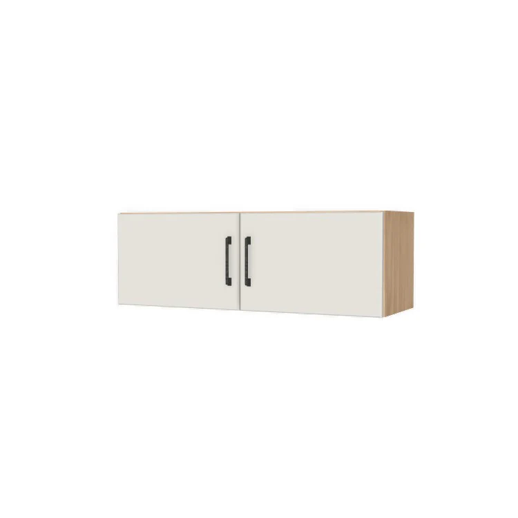 36" Wide x 12" High Fridge/Stove Cabinet - (Hardrock Maple Melamine Boxes - Flat Panel Doors)