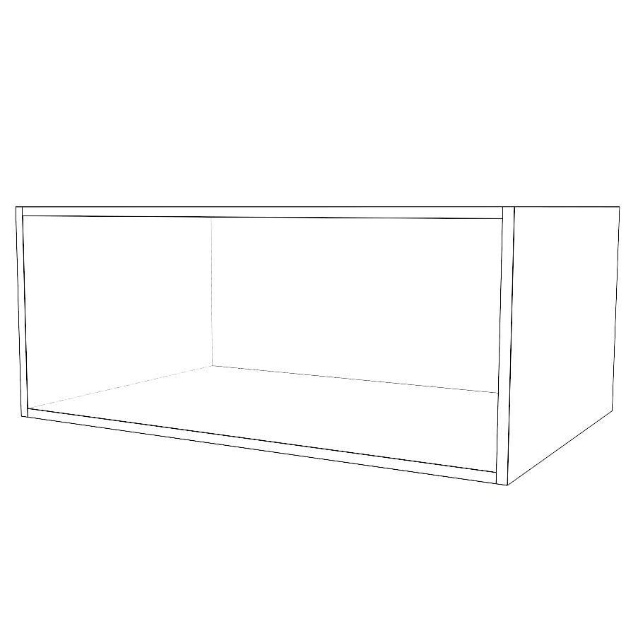 36" Wide x 15" High x 24" Deep Fridge Cabinet - Thermofoil Doors - Image 2