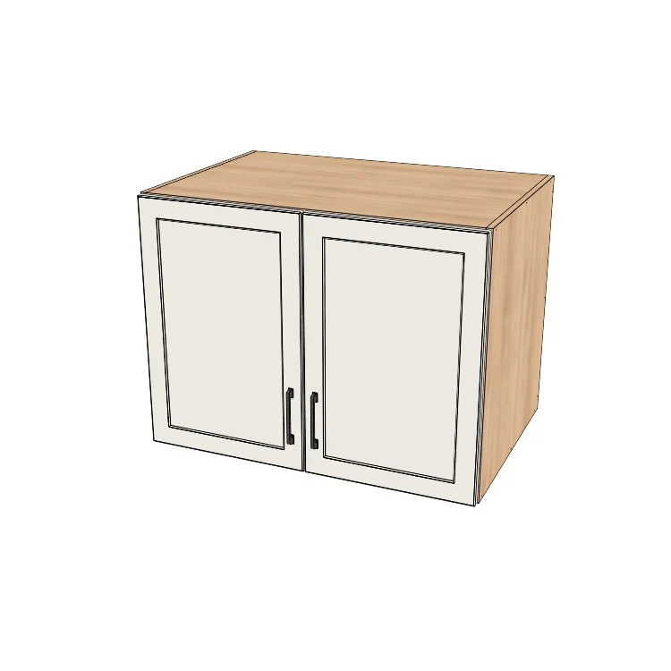 36" Wide x 27" High x 24" Deep Fridge/Stove Cabinet - (Hardrock Maple Melamine Boxes - Thermofoil Doors)