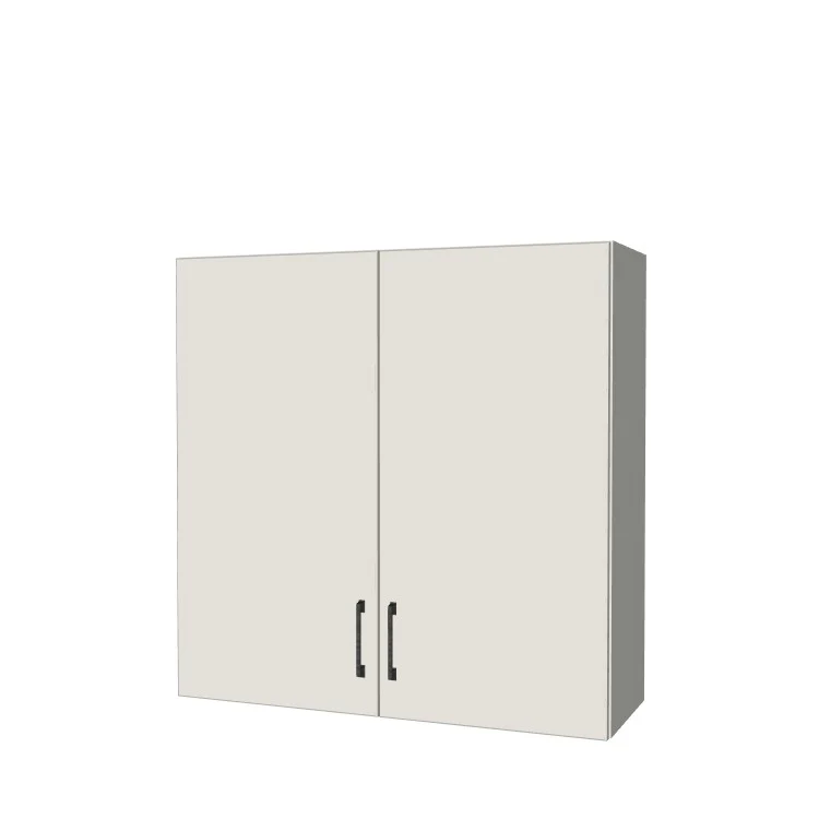 36" Wide x 36" High Wall Cabinet - (White Melamine Boxes - Flat Panel Doors)
