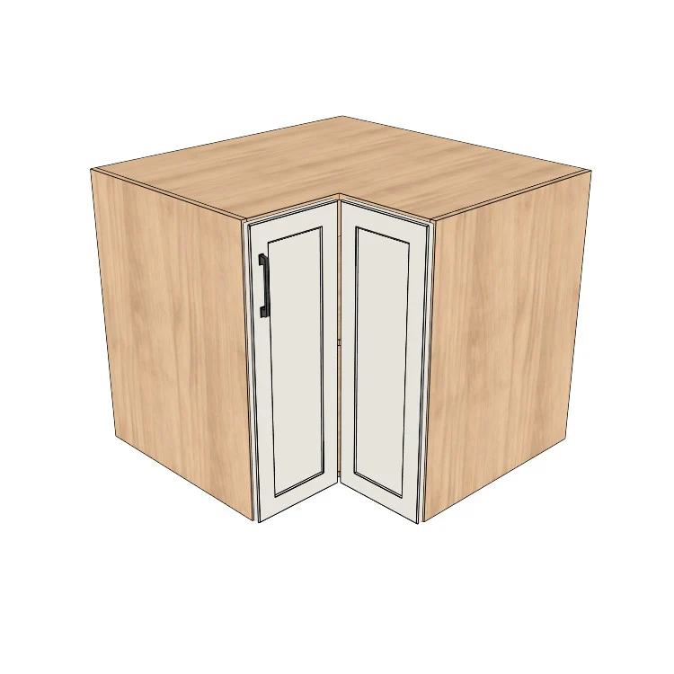 36x36" L Shape Base Corner Cabinet - (Hardrock Maple Melamine Boxes - Painted Doors)