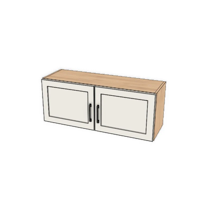 38" Wide x 15" High Fridge/Stove Cabinet - (Hardrock Maple Melamine Boxes - Painted Doors)