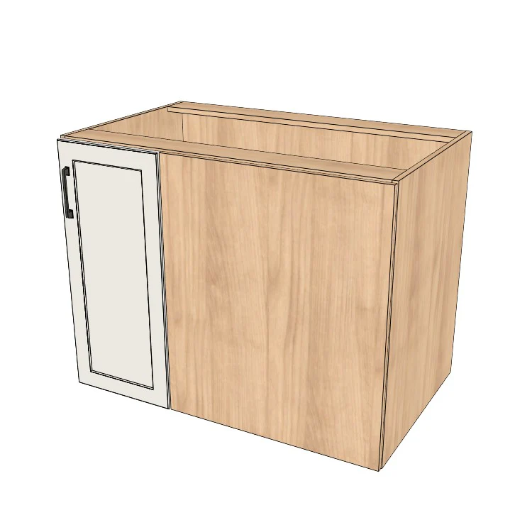 40" Blind Corner Base Cabinet - Door on Right/Left Side - (Hardrock Maple Melamine Boxes - Painted Doors) - Image 2