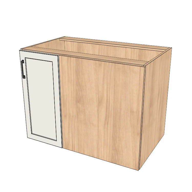 41" Blind Corner Base Cabinet - Door on Right/Left Side - (Hardrock Maple Melamine Boxes - Thermofoil Doors) - Image 2