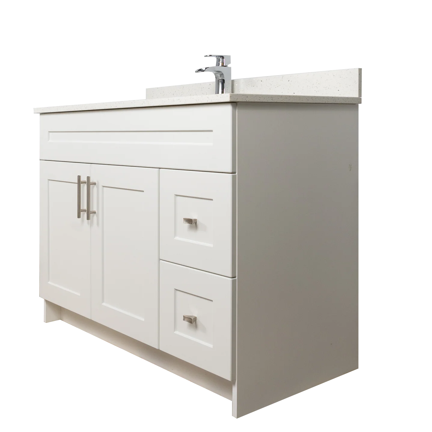 42" MDF - Right Side Draw - White - Shaker Doors - Softclose Hardware - Image 3