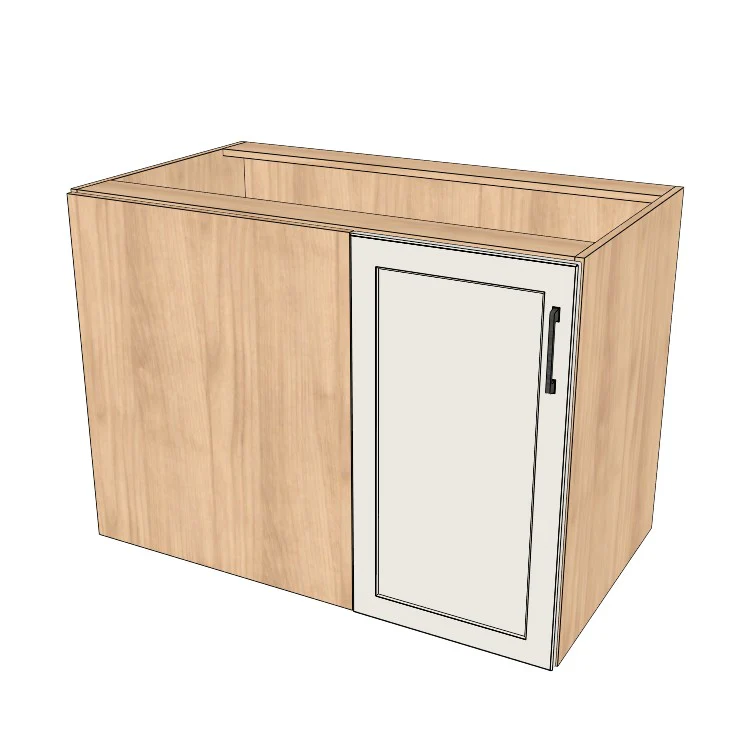 43" Blind Corner Base Cabinet - Door on Right/Left Side - (Ply Wood Boxes - Thermofoil Doors) - Image 2