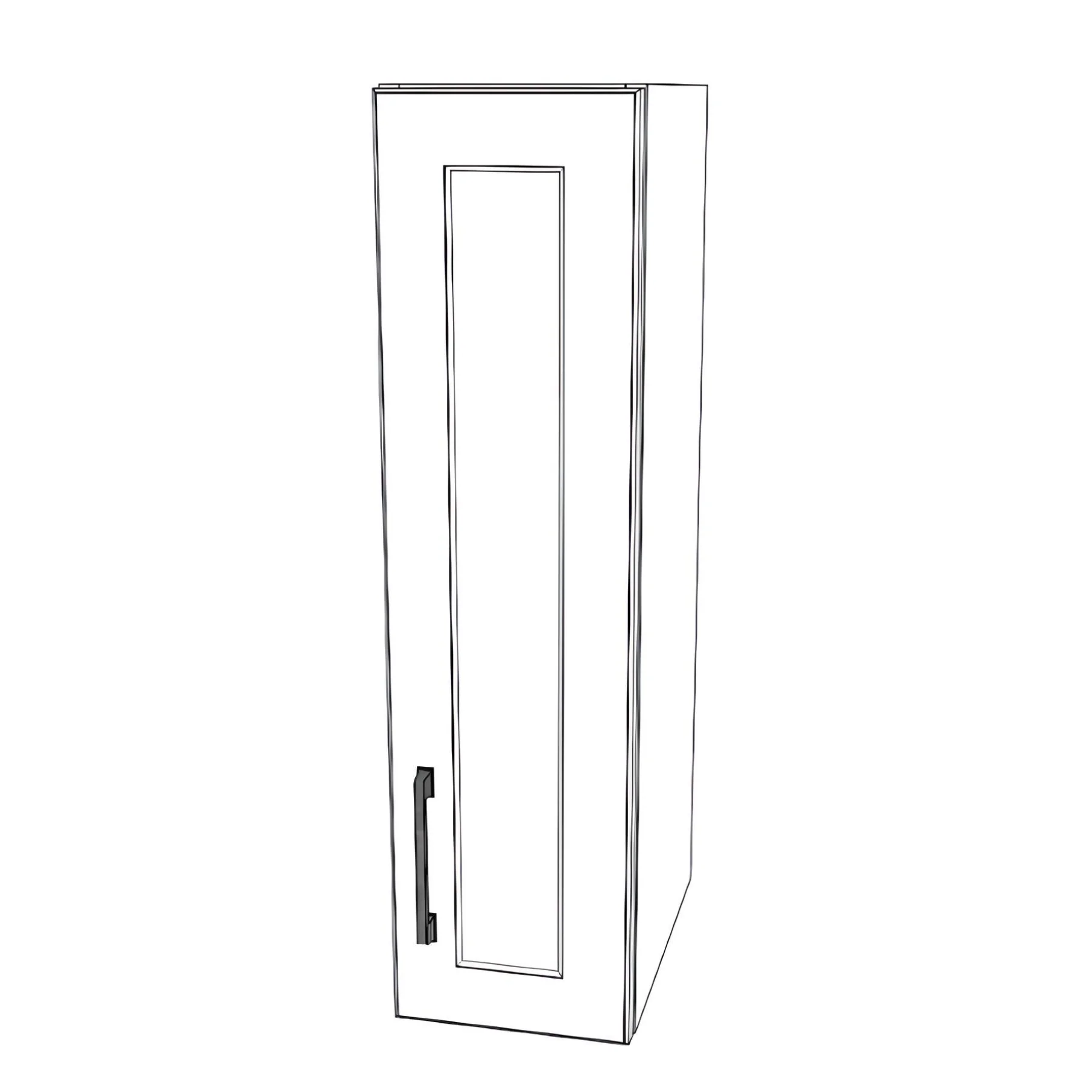7" Wide x 30" High Wall Cabinet - Painted Doors