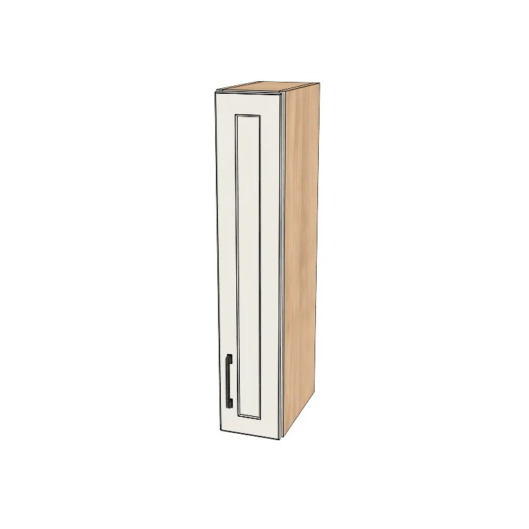 7" Wide x 36" High Wall Cabinet - (Hardrock Maple Melamine Boxes - Thermofoil Doors)
