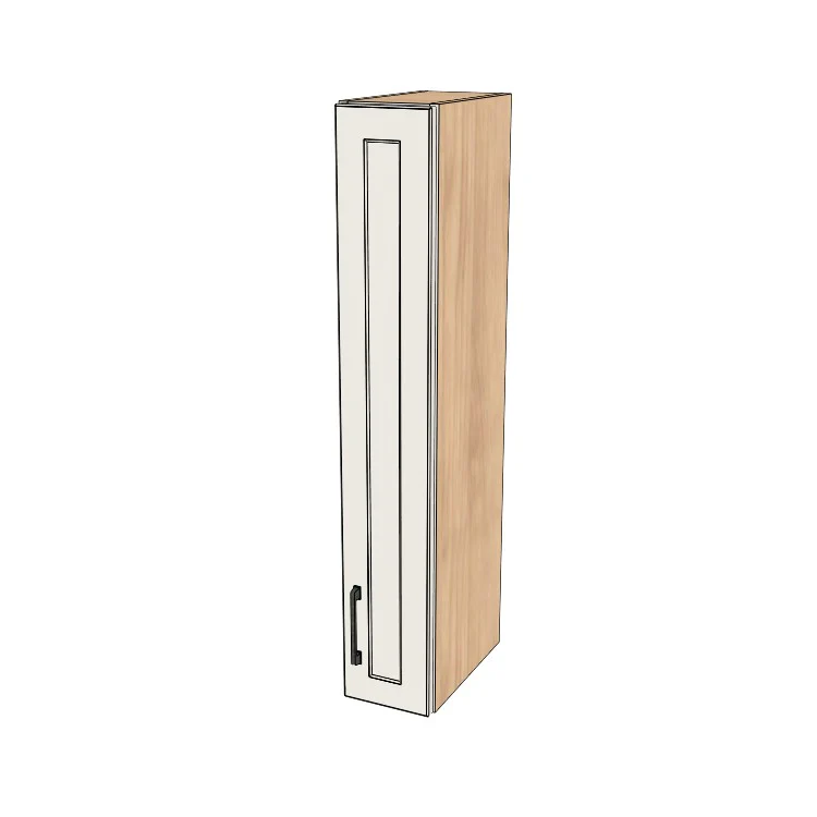 7" Wide x 42" High Wall Cabinet - (Hardrock Maple Melamine Boxes - Painted Doors)