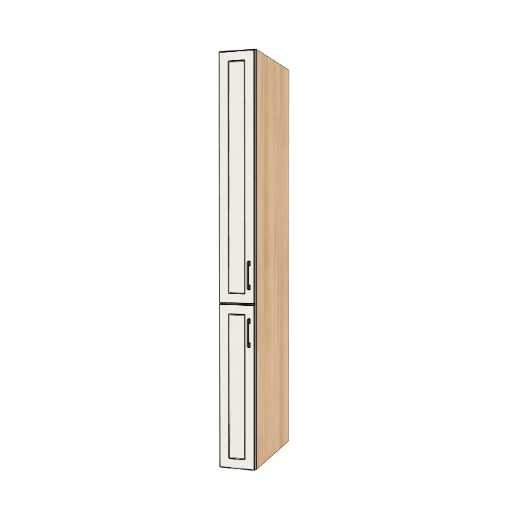 8" Wide Tall Pantry Cabinet - (Hardrock Maple Melamine Boxes - Thermofoil Doors) 24 D